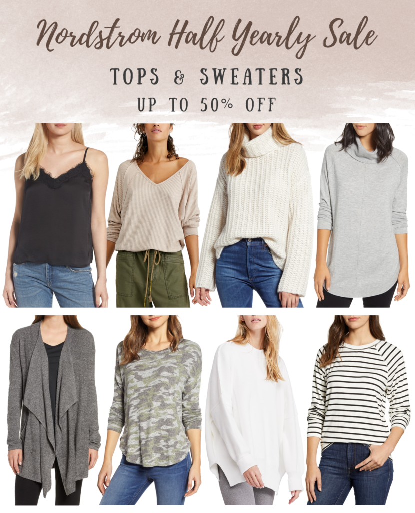 nordstrom half yearly sale picks 2019 - turtleneck sweaters, tunics, cami, thermals, cardigans on pinteresting plans blog