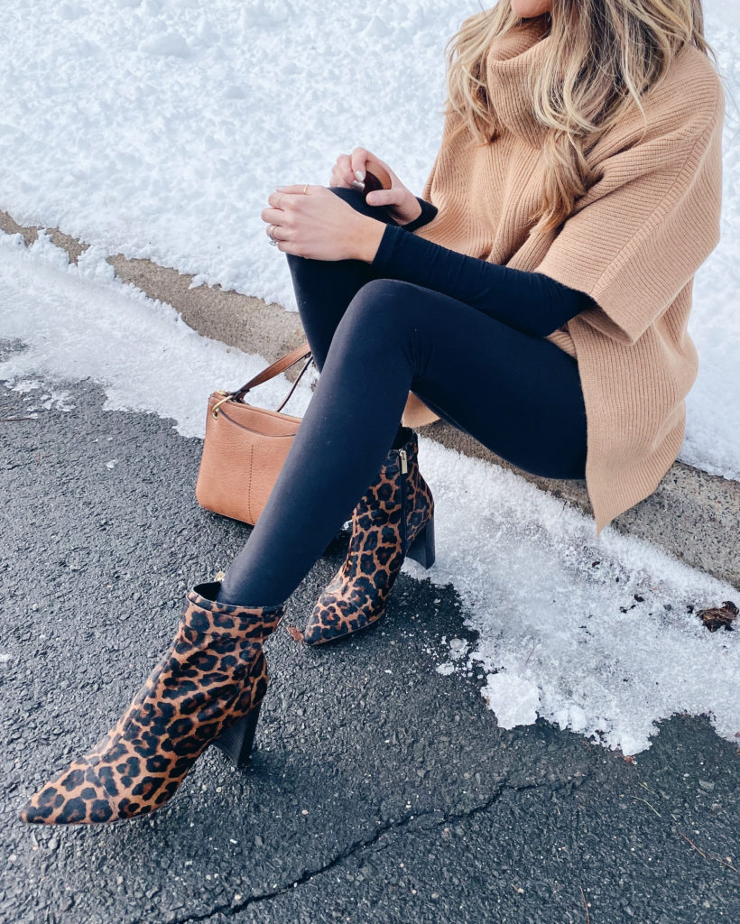pointy toe dressy leopard booties - pinterestiing plans discussing a wardrobe budget