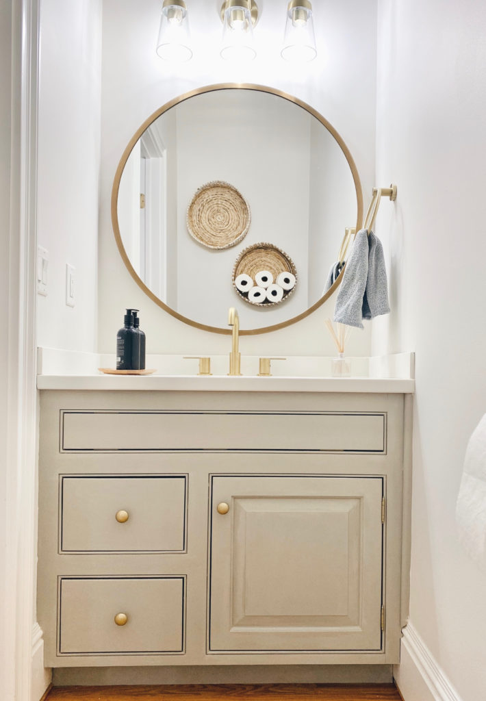 before and after powder room makeover with chalk paint - pinteresting plans blog