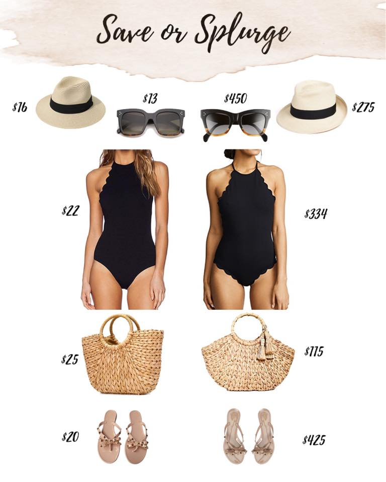 affordable similar scalloped marysia swimsuit and summer beach accessories
