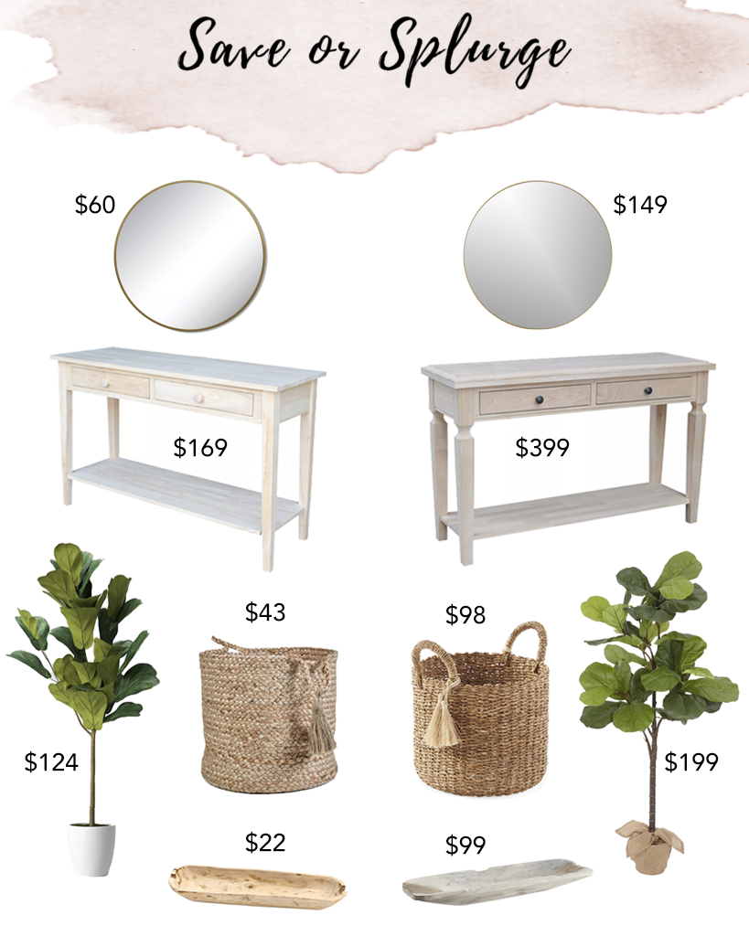 pinteresting plans save splurge edition on styling home console table