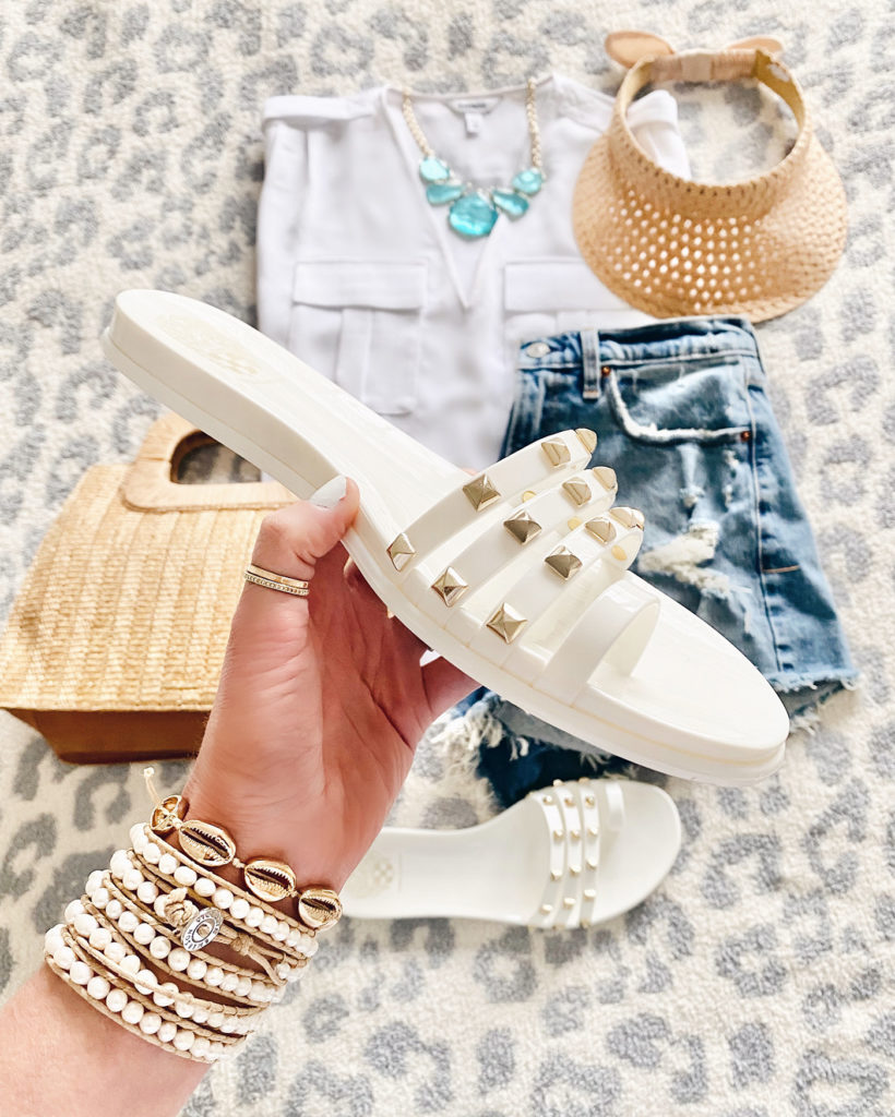vince camuto white elishenta studded sandal on pinteresting plans fashion blog
