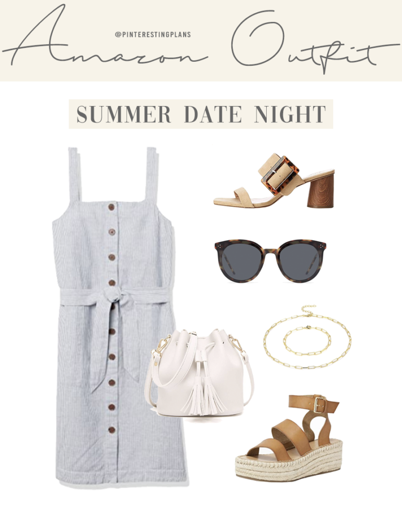 cute and casual summer date night outfit idea from amazon on pinteresting plans blog