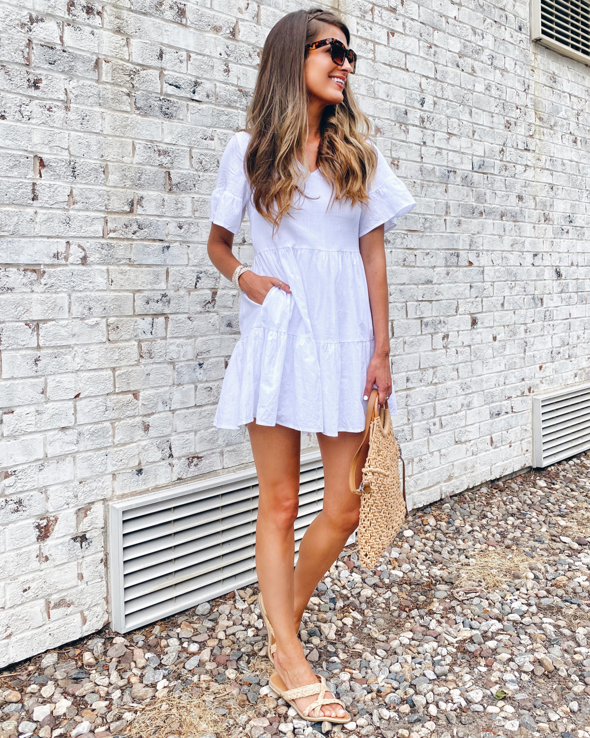 summer white outfit - dress and heeled espadrilles  Espadrilles outfit,  White summer outfits, Summer outfits