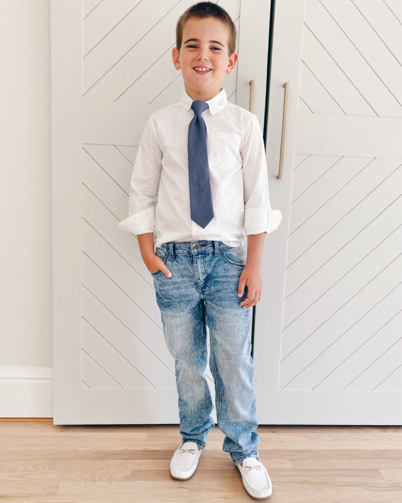 affordable first day of school outfit for 7-8 year old boys on pinteresting plans lifestyle blog
