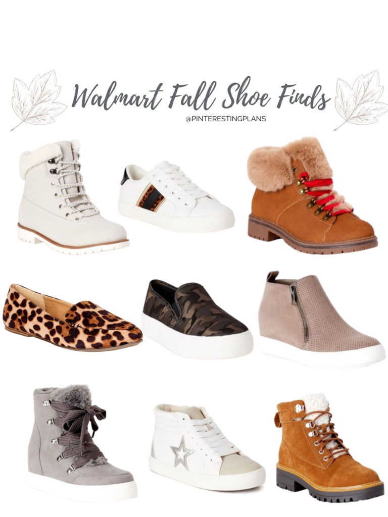 affordable trendy fall sneakers and winter boots and booties from walmart