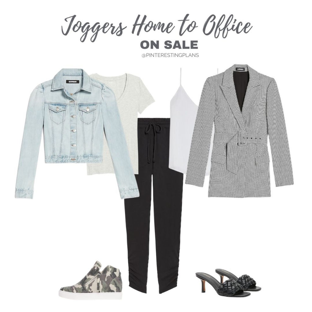 joggers on sale - how to style them for home and then to the office.