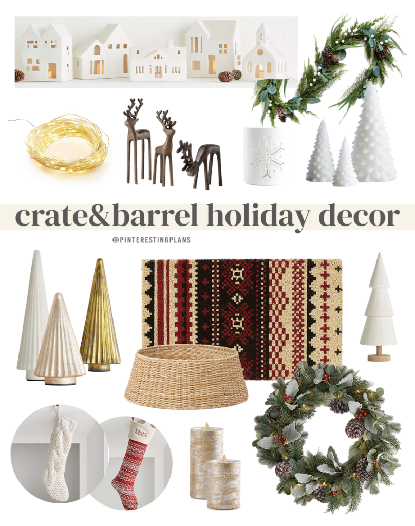 cute and festive crate & barrel holiday christmas decor 2020