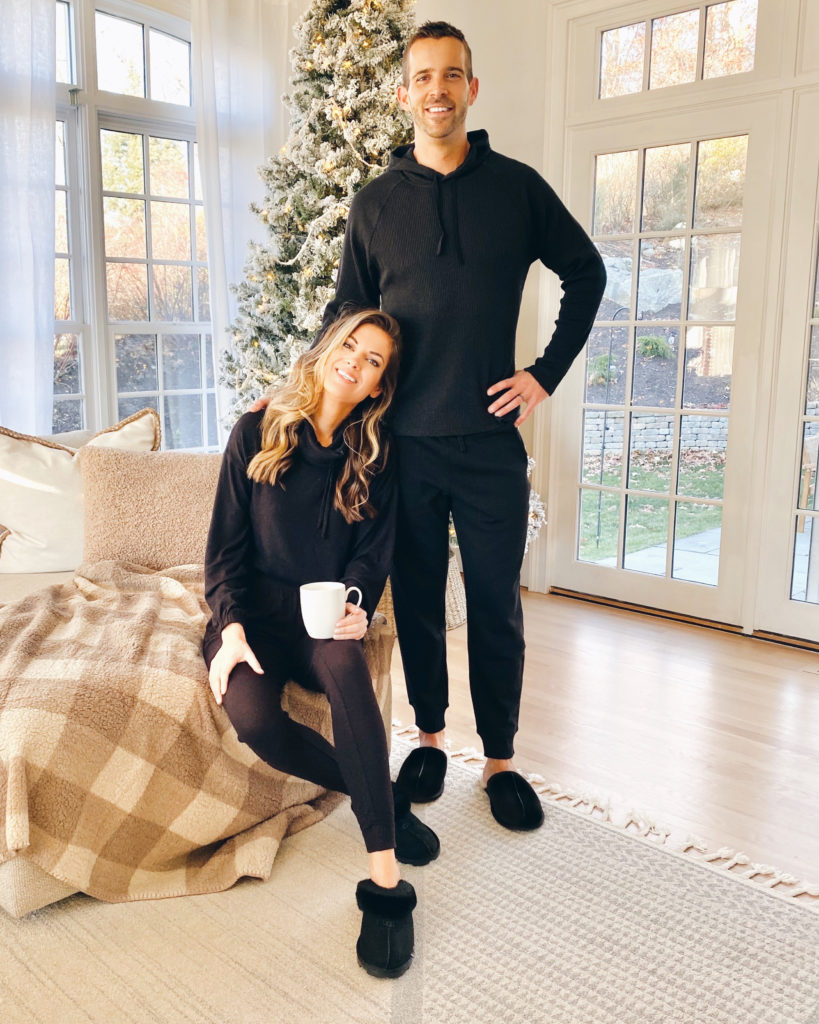 his and hers matching black loungewear outfit 2020