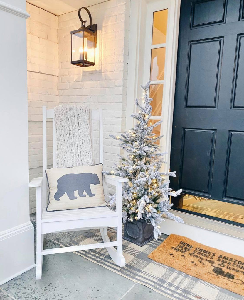 cute front porch christmas decor ideas 2020