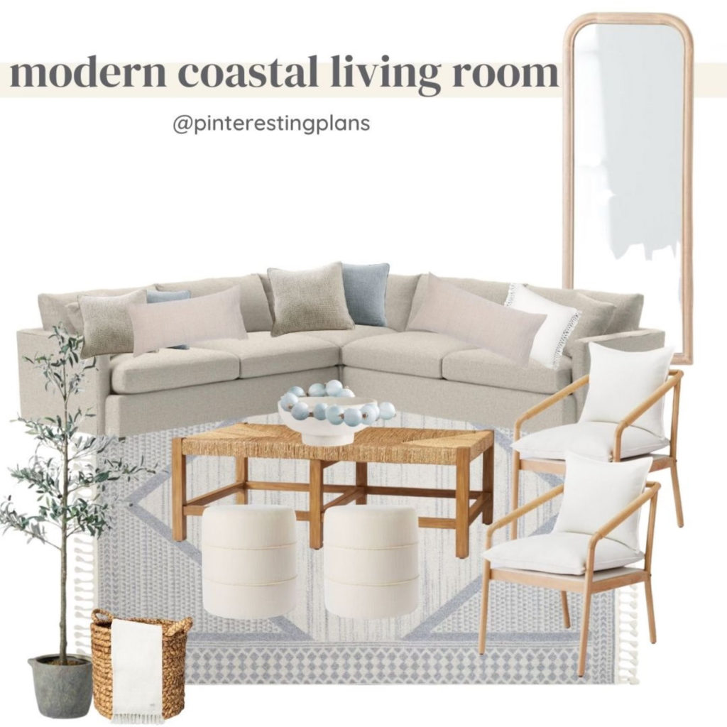 modern coastal living room decor idea