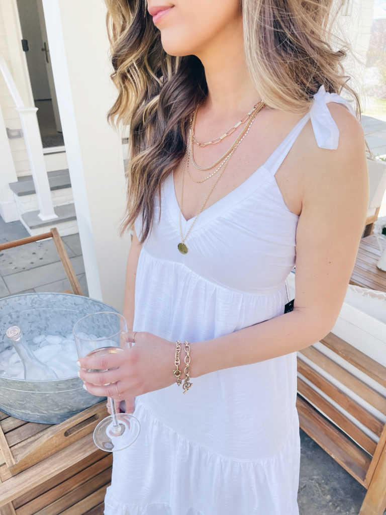 cute white maxi dress for spring and summer 2021