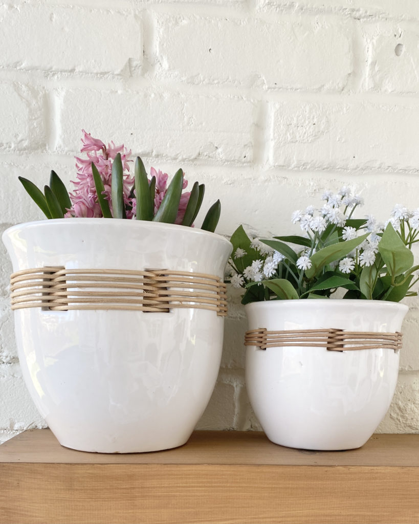 walmart better homes and garden spring ceramic basket pot set