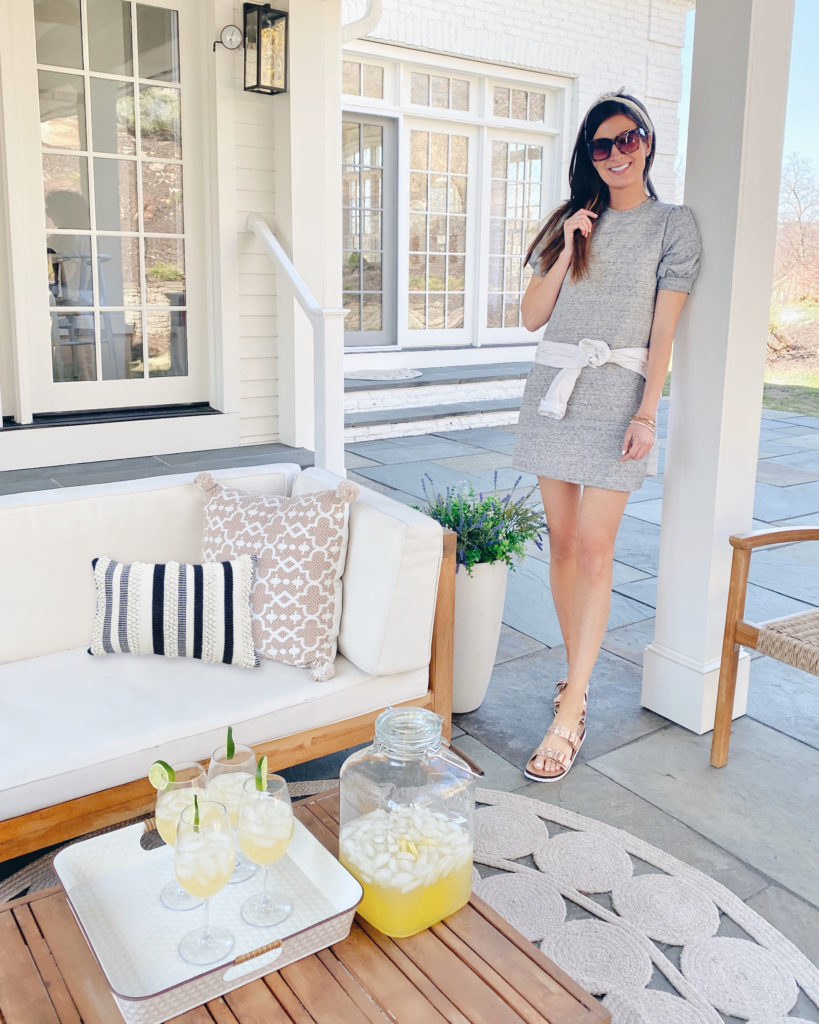 coastal home outdoor patio decorated with walmart spring finds