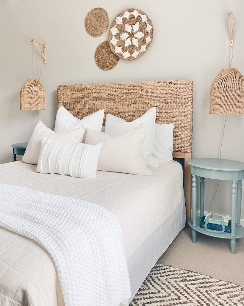 how to make an apartment feel like home - modern coastal bedroom