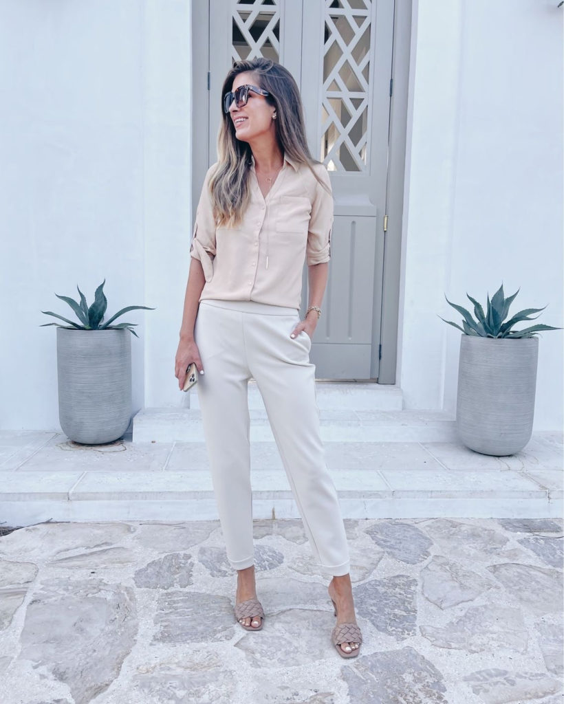 neutral workwear outfit ideas 2021