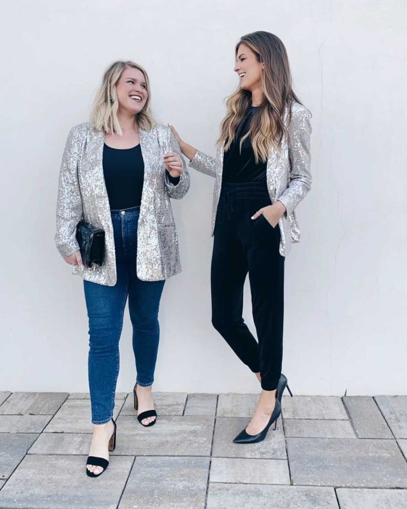 how to style sequin blazer - holiday outfit ideas 2021