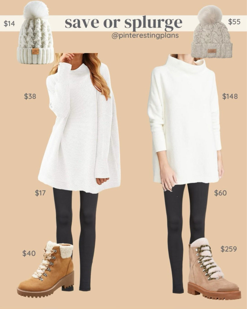 save or splurge free people ottoman sweater casual winter outfit