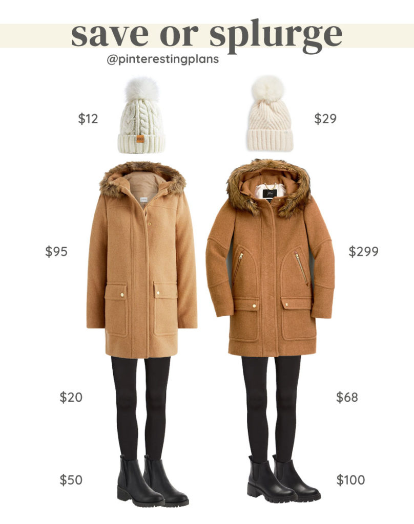 save or splurge jcrew factory vail parka winter coat outfit