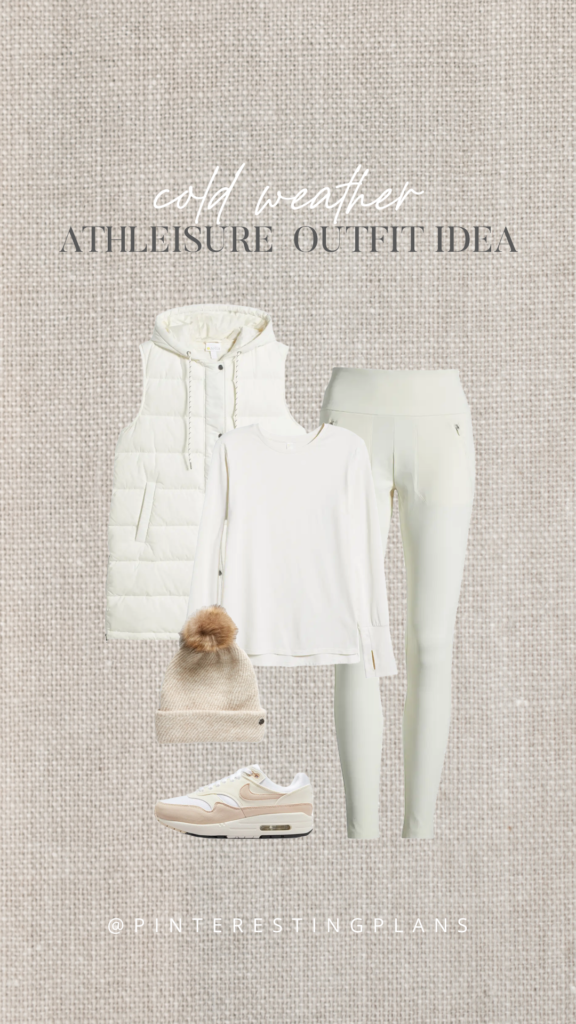 winter white athleisure outfit idea 2023