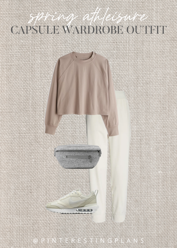 neutral spring athleisure outfit 2023