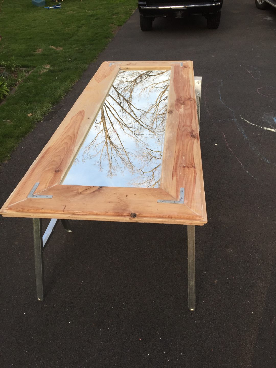 DIY Large Leaning Floor Mirror - Pinteresting Plans