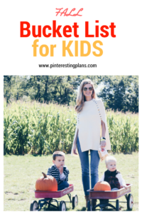 fall bucket list of activities for kids