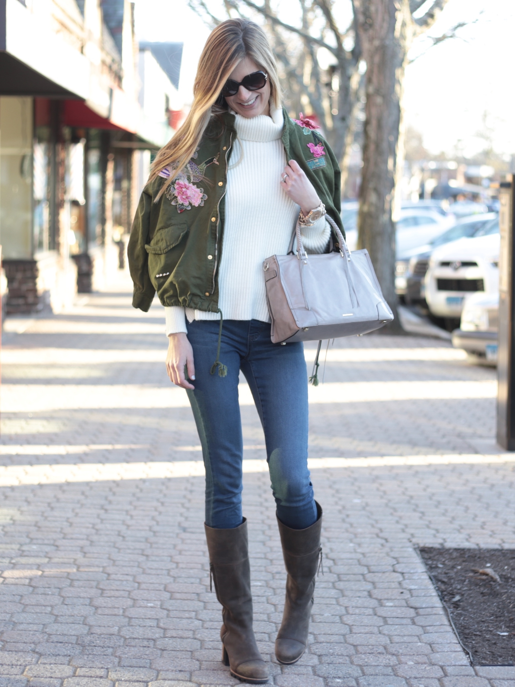 trendy embroidered utility jacket