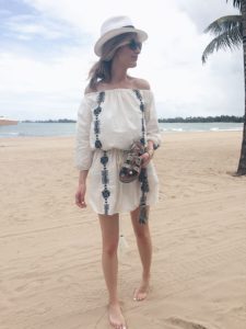 white long sleeve dress swim coverup