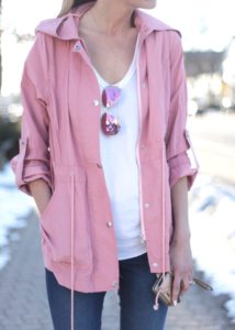 spring pink utility jacket
