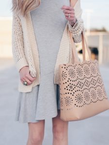 easter dresses for women: laser cut neutral tote