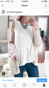 spring outfit ideas: cardigan over peplum tank