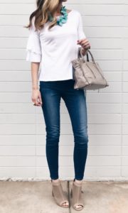 spring trend: statement sleeves, white ruffle tee
