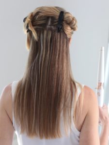 loose curl picture tutorial - prep the hair