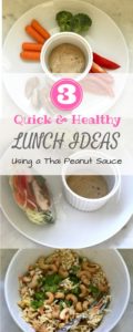 Quick Healthy Lunch Ideas using a Thai peanut sauce