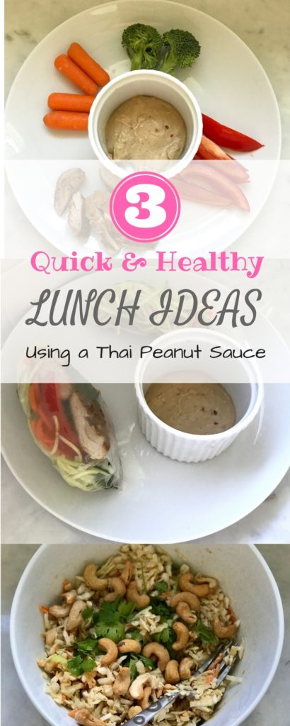 3 Quick and Healthy Lunch Ideas Using an Easy Thai Peanut Sauce