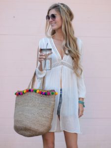 easy braided headband tutorial and pom pom beach tote bag on pinterestingplans