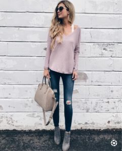 nordstrom anniersary sale tops - slouchy thermal top with lace bralette on pinterestingplans