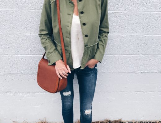 nordstrom anniversary sale outwear favorites - peplum utility jacket on pinterestingplans in casual outfit