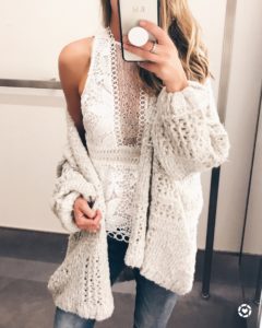 on sale now - free people saturday morning cardigan dressing room selfie on pinterestingplans