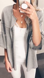 September Instagram round-up - bell sleeve light jacket over white cami on pinterestingplans