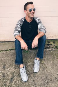SAVE FOR LATER! his and her athleisure wear - pinterestingplans husband in camo sleeve baseball tee and retro reebok sneakers
