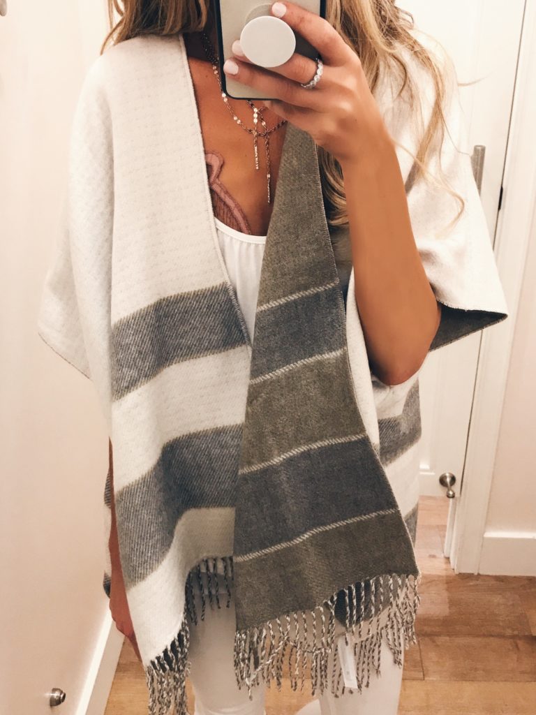 loft sale dressing room selfies - reversible wrap cape on pinterestingplans