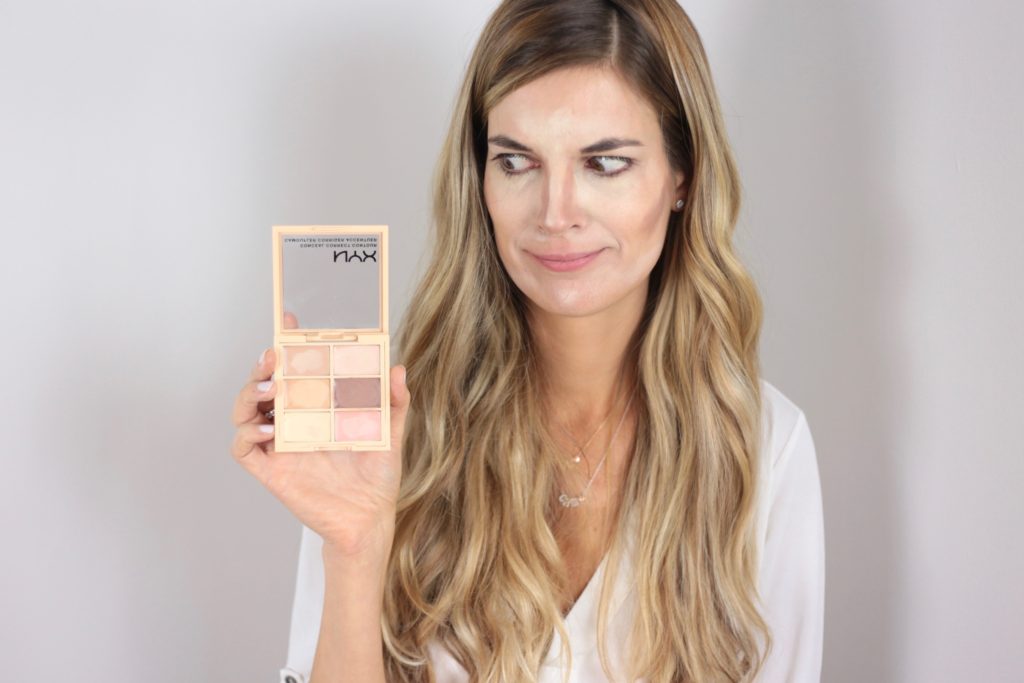 makeup tips for aging skin - NYX creamy highlight and contour palette review