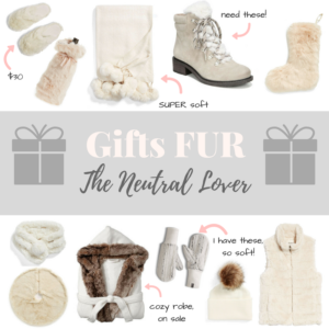 Neutral Faux Fur Gifts for Her - Holiday Shopping Guide 2017