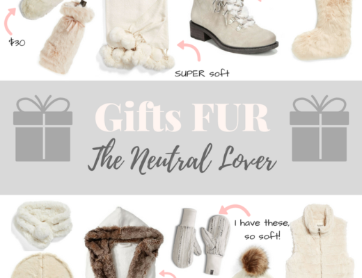 Neutral Faux Fur Gifts for Her - Holiday Shopping Guide 2017