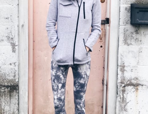 athleisure leggings - tie dye leggings and sweatshirt jacket on pinterestingplans connecticut lifestyle blogger
