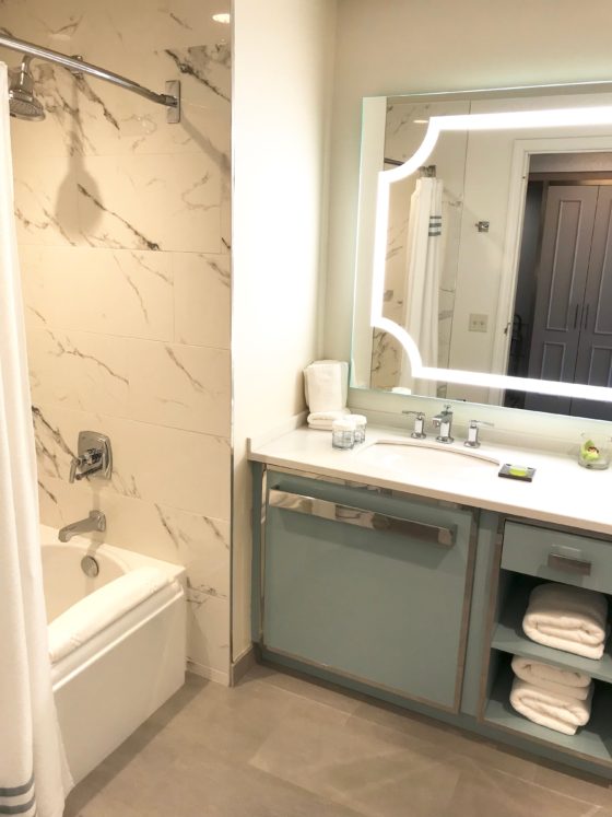 delamar hotel review - west hartford location - bathroom in terrace access hotel room