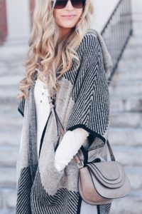 knit cape and spring transition shoes on connecitcut lifestyle blogger rachel moore