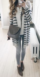 long striped cardigan on sale this weekend